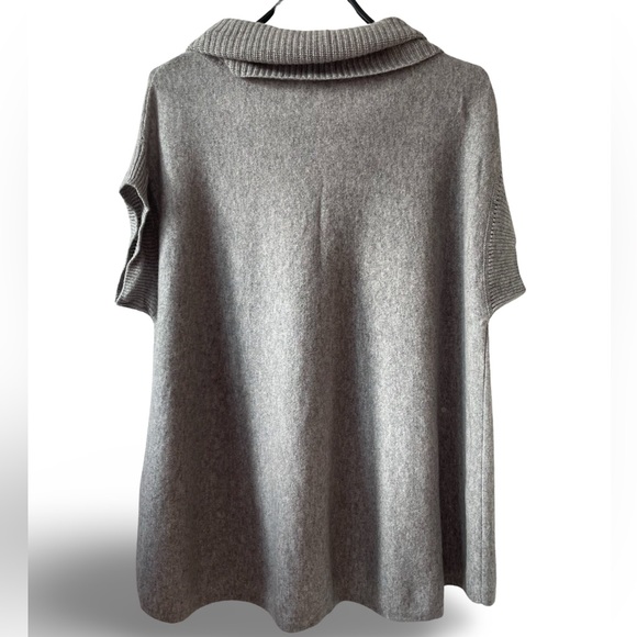 NWT Vince Grey Short Sleeve Cowl Neck Cashmere Boxy Sweater, XS (runs huge) S, M - Picture 5 of 8